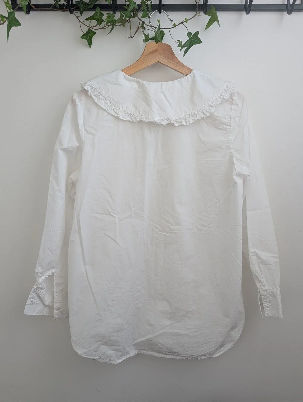 H&M 100% Cotton Peter Pan Collar Shirt - Picture 4 of 5